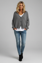 Cardigan in maglia comodo da donna per un look a strati impeccabile