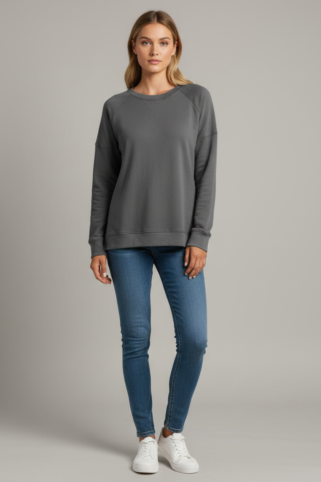 Felpa da Donna Tinta Unita Casual e Confortevole