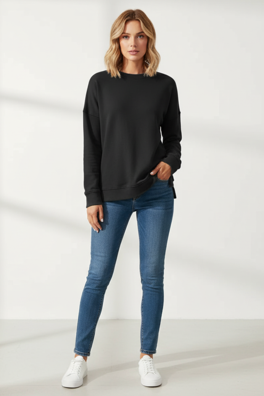 Felpa da Donna Tinta Unita Casual e Confortevole