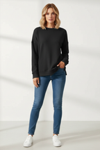 Felpa da Donna Tinta Unita Casual e Confortevole