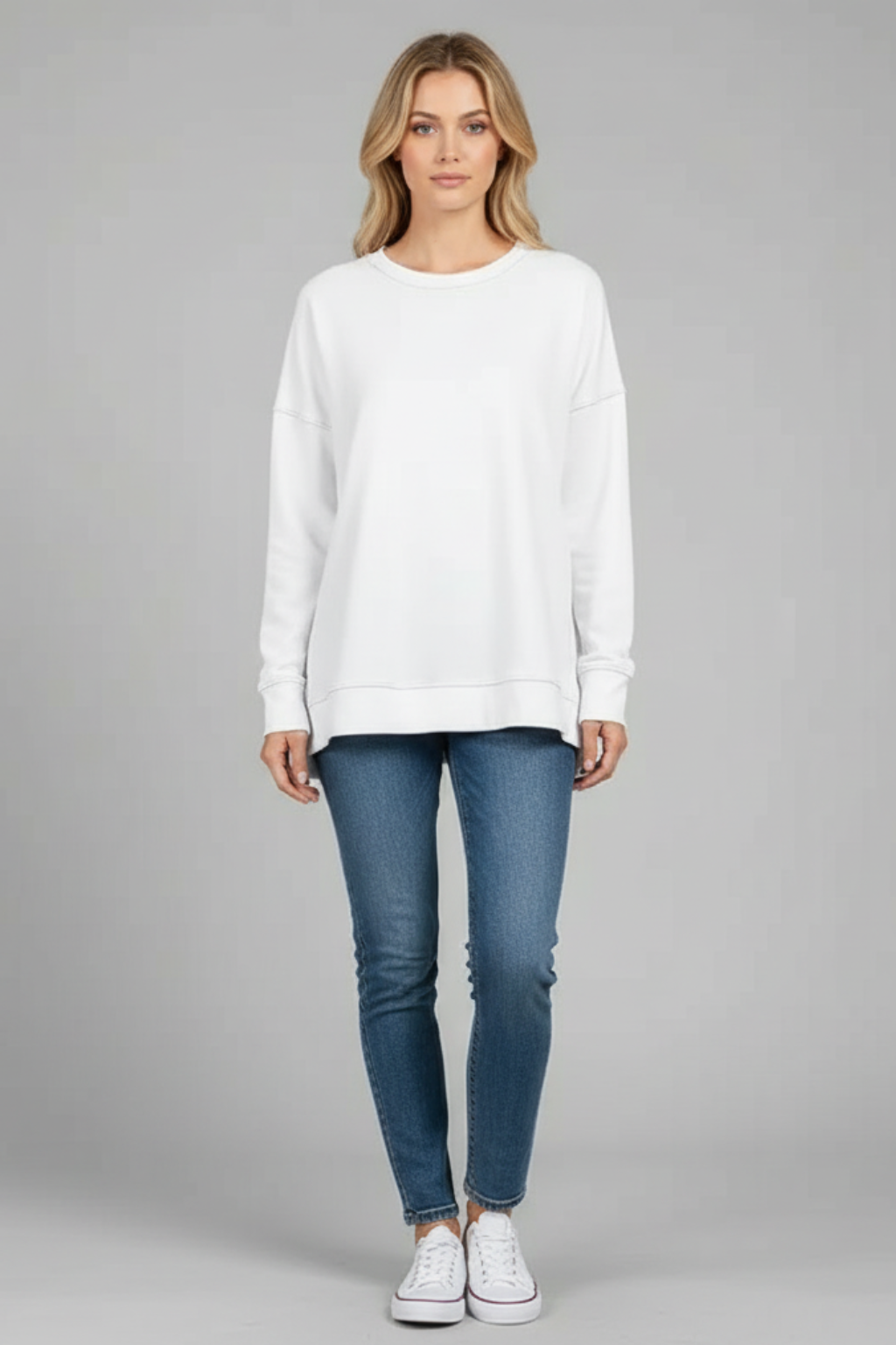 Felpa da Donna Tinta Unita Casual e Confortevole