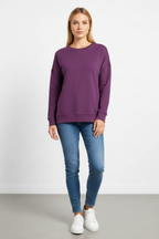 Felpa da Donna Tinta Unita Casual e Confortevole