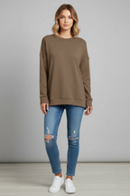 Felpa da Donna Tinta Unita Casual e Confortevole