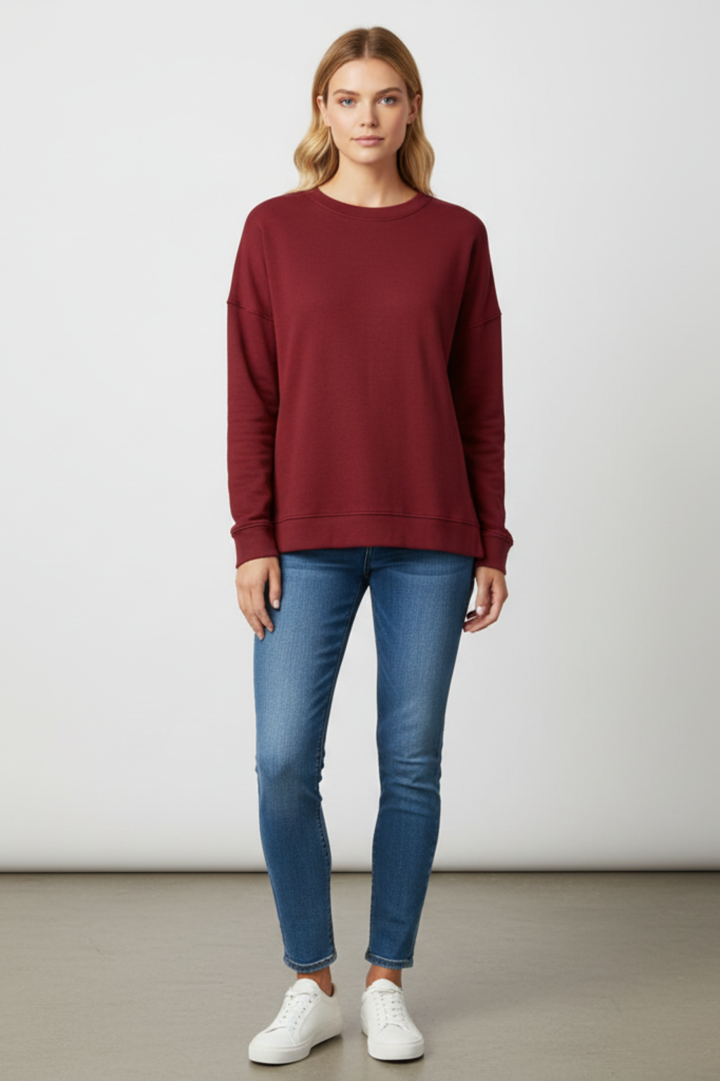 Felpa da Donna Tinta Unita Casual e Confortevole