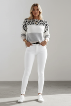 Maglione da Donna con Stampa Leopardata