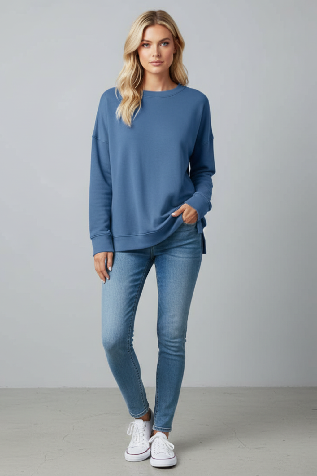 Felpa da Donna Tinta Unita Casual e Confortevole